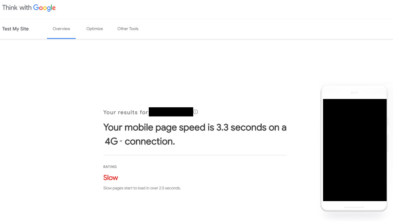 Step 1: Use Google’s Mobile Site Speed Tool